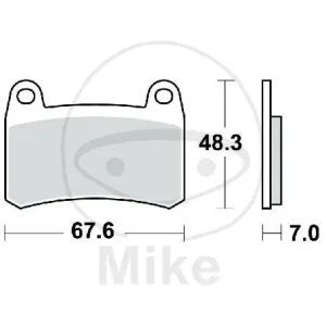 TRW Brake pad set sinter front MCB884SV Neue Ware