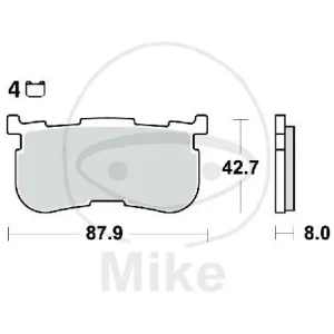 Top-Seller TRW Brake pad set sinter rear MCB866SH