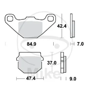 Preisreduziert Pattino del freno per Aprilia Govecs Hyosung Kawasaki Keeway Pegasus Peugeot TGB