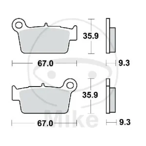 TRW Brake pad set Sinter RSI MCB739RSI Solange Der Vorrat Reicht