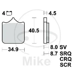 Abverkauf TWR Juego Pastillas de Freno Carbono CRQ MCB829CRQ