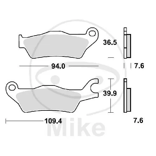 Markenprodukt TRW brake pads standard MCB896
