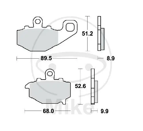Saisonangebot TRW Brake pad set sinter rear MCB662SH
