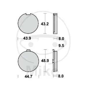TRW Plaquettes de frein standard MCB513 Preisreduziert