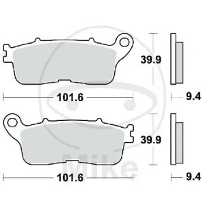 TRW Brake pad set sinter rear MCB848SH Geprüft