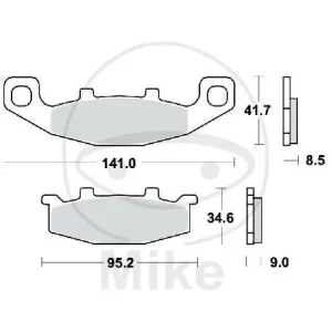 Meistverkauft TRW Brake pad set sinter rear MCB569SH