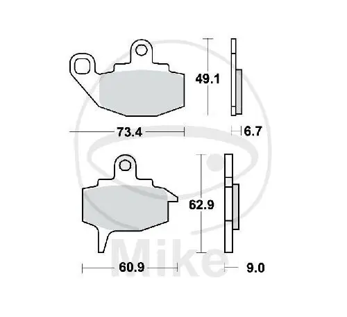 Pastillas de Freno TRW Estándar MCB573 Zertifiziert
