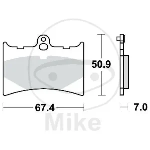 Preiswert TRW brake pads standard MCB572